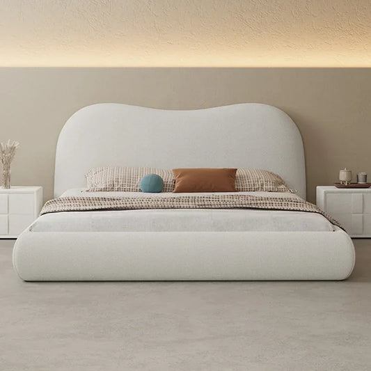 High End Nordic Double Bed Modern White