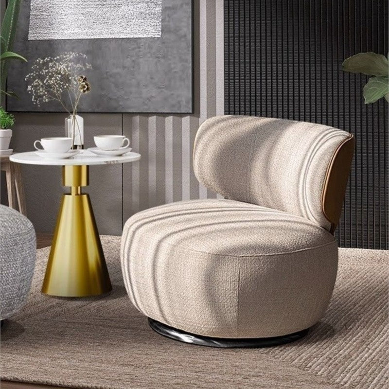 Advanced Single Swivel Chair Lazy Leisure Chair New Sofa Living Room Balcony Bedroom Single Seat Personality Fabric Chair