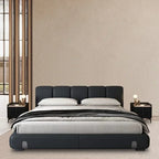 Elegant Modern Upholstered Bed in Leather.