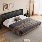 Nordic Style Upholstered Bed Frame with Headboard.