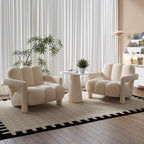 Danish Scandinavian Style Single Sofa Chair Made with Velvet Fabric