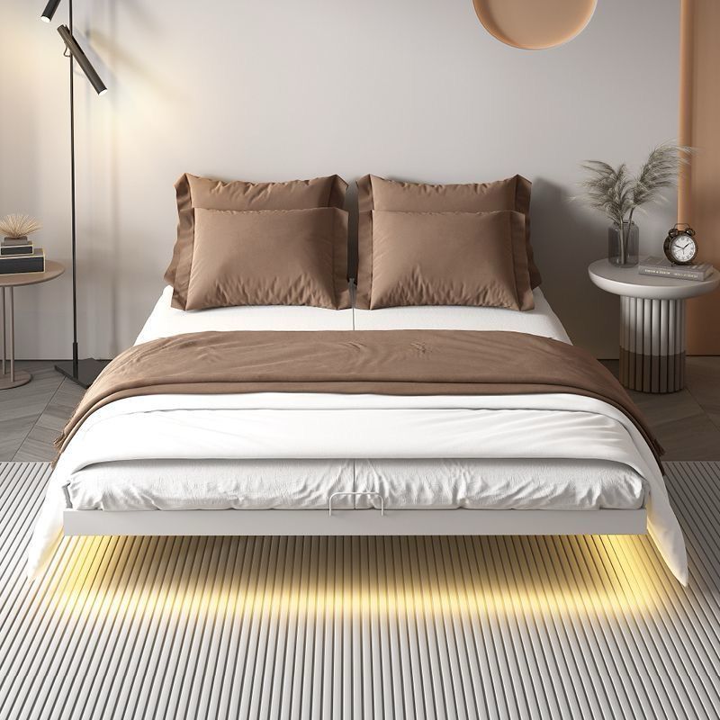 Floating Lighted Metal Bed Frame