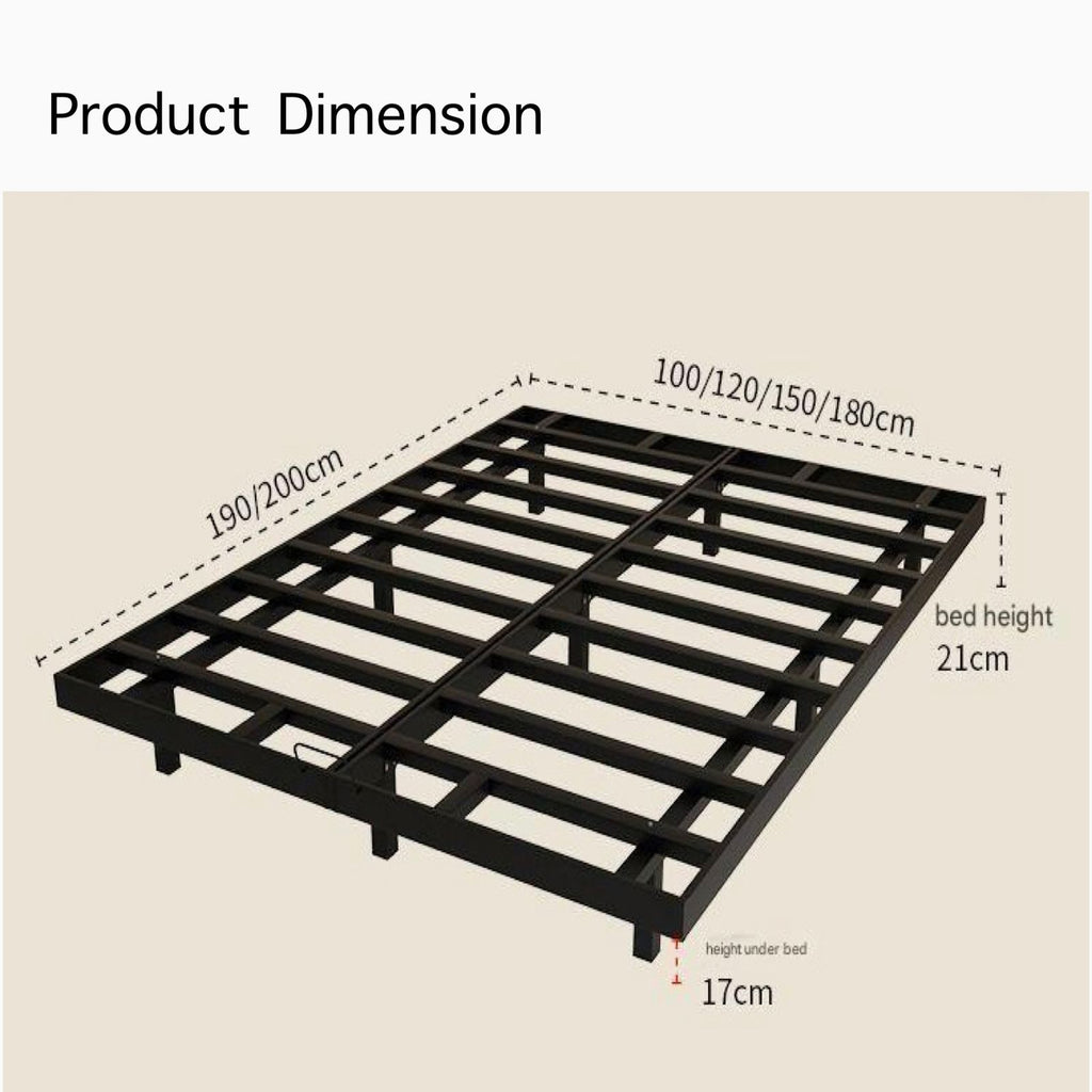 Floating Lighted Metal Bed Frame