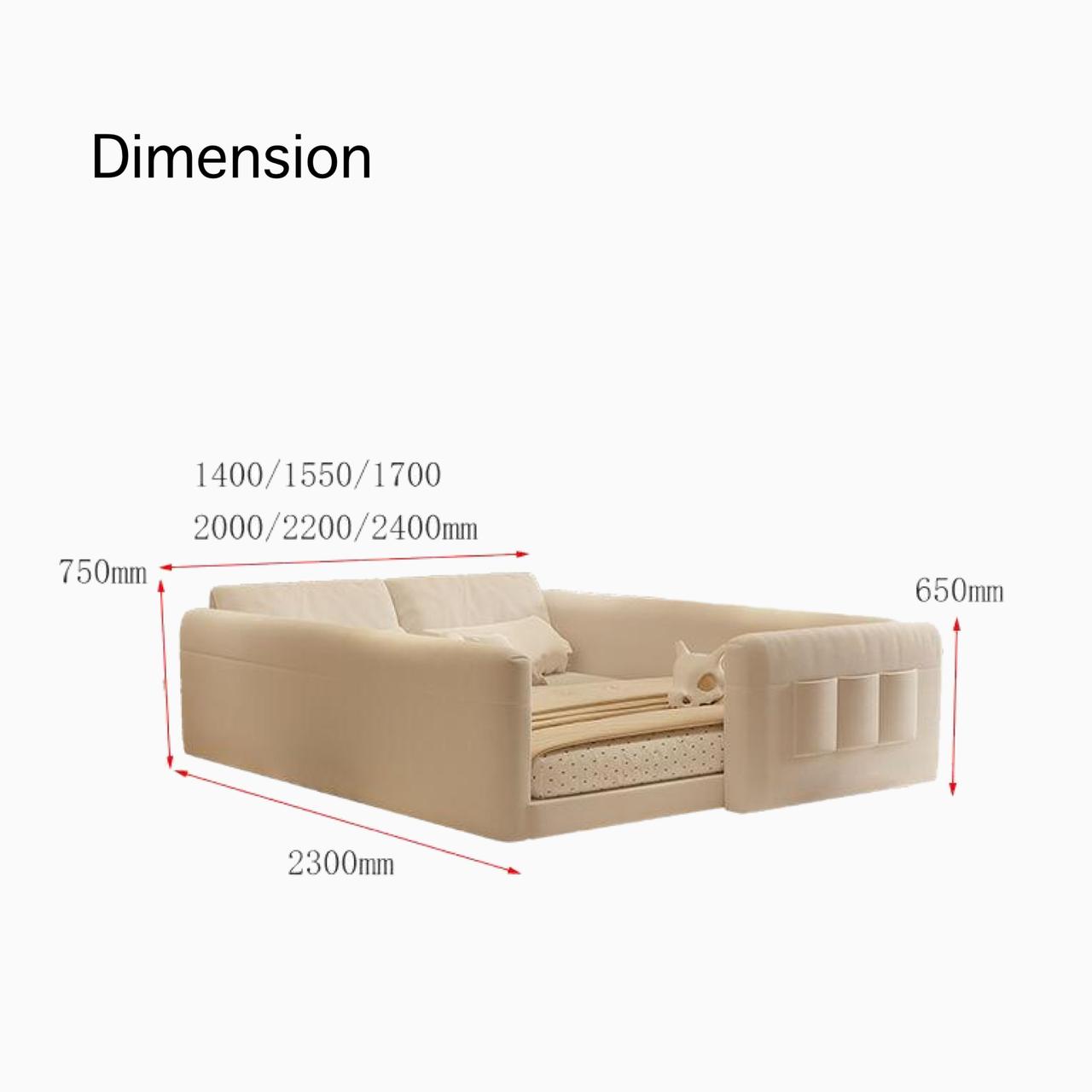 Anaya Fully Upholstered Wide Style Bed Frame