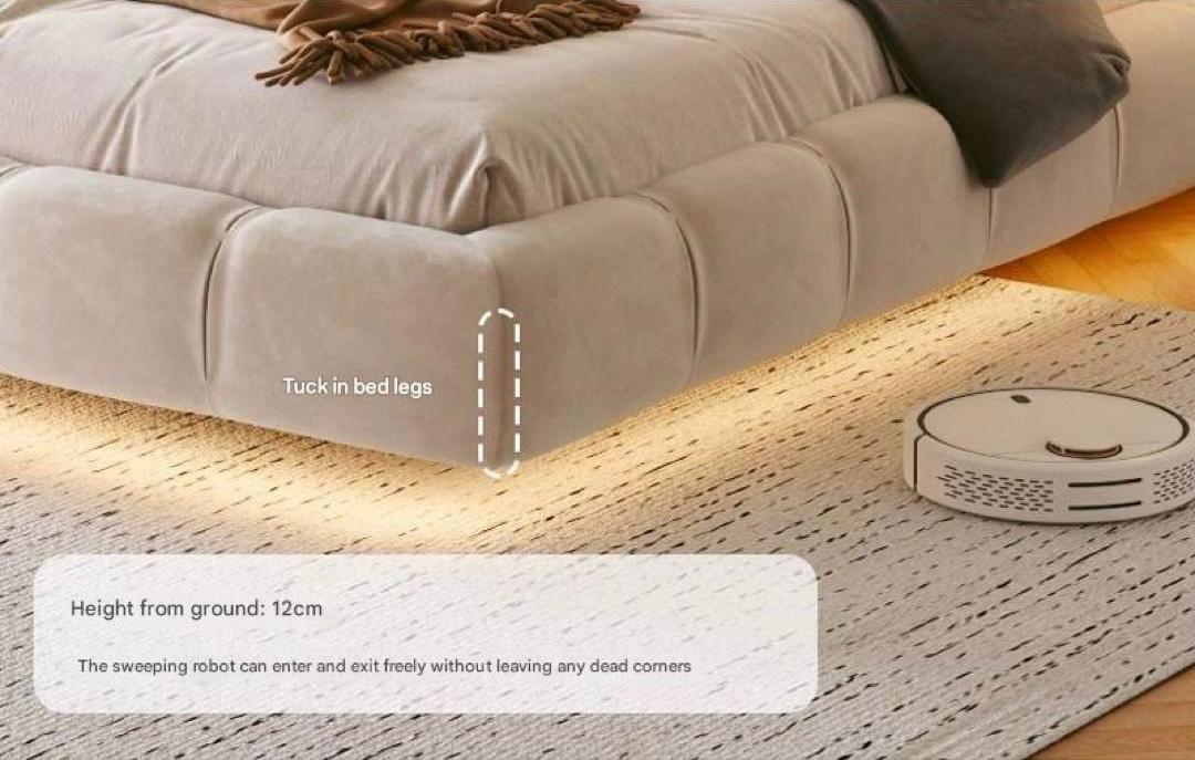 Kira Floating Bed Frame with LED Light.