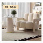 Danish Scandinavian Style Single Sofa Chair Made with Velvet Fabric
