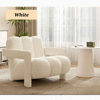 Danish Scandinavian Style Single Sofa Chair Made with Velvet Fabric