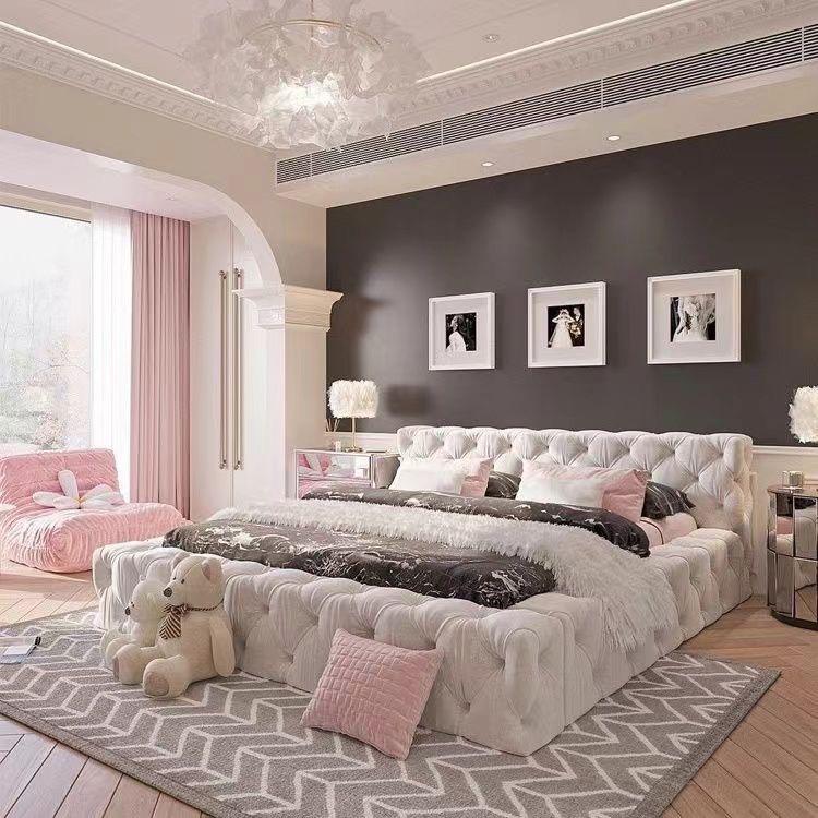 French Style Tufted Bed.