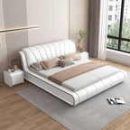 Modern Upholstered Leather Bed.