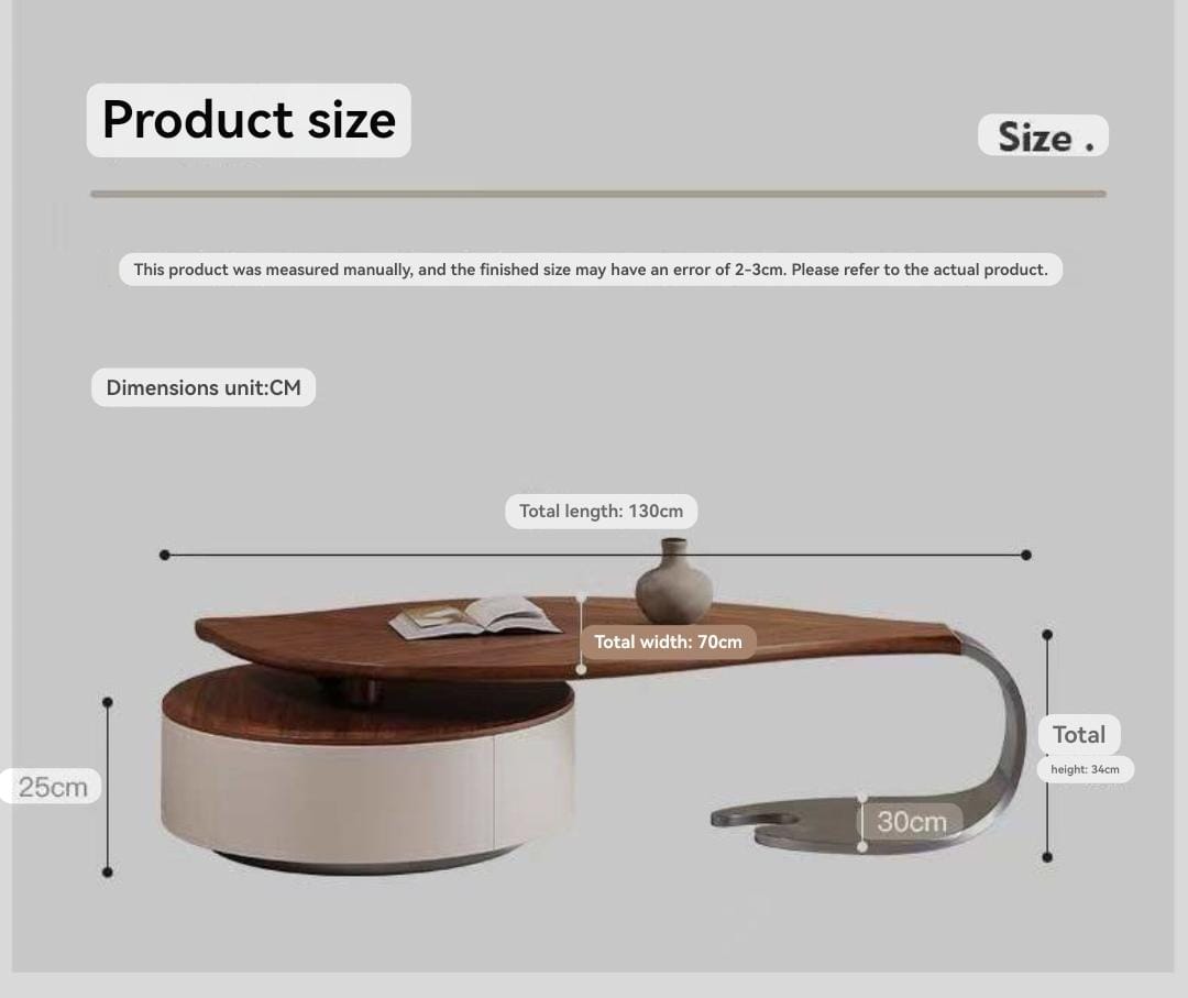 Italian-Inspired Leaf Coffee Table – Modern Luxury for Small Spaces