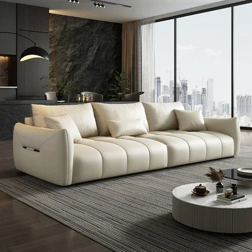 Nordic 3-Seater Sofa Puffs Inflame Living Room Design European Sectional Sofa