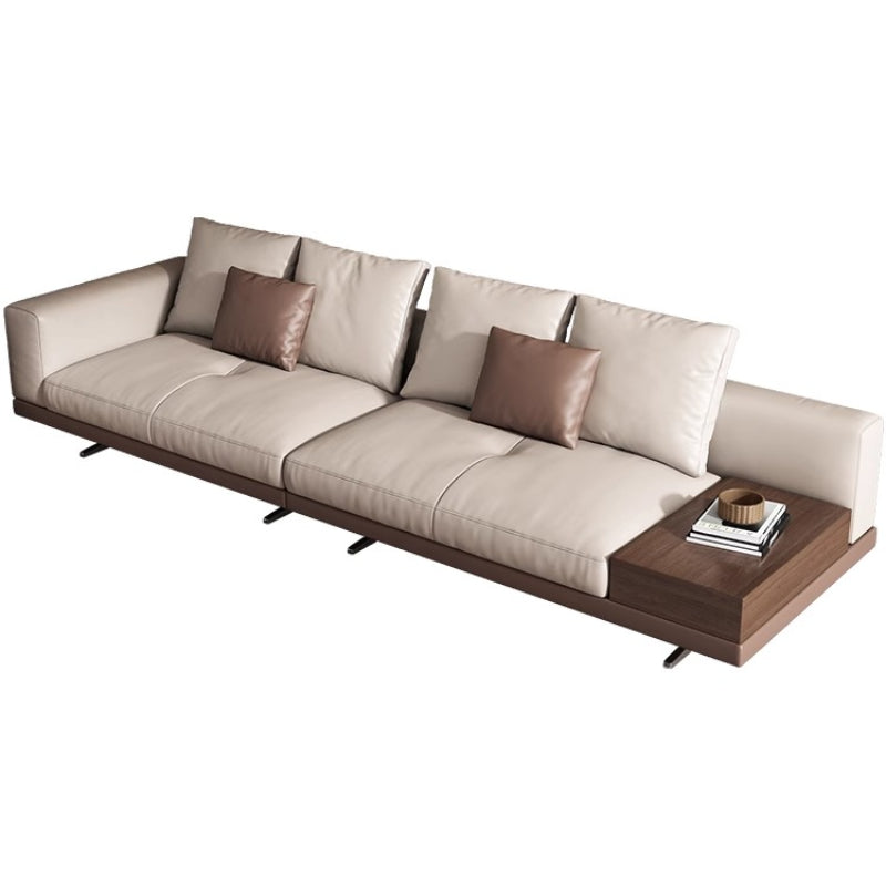 Wooden Reclinable Sofa Living Room Elegant L Shape Lazy Modular Puffs Sofa