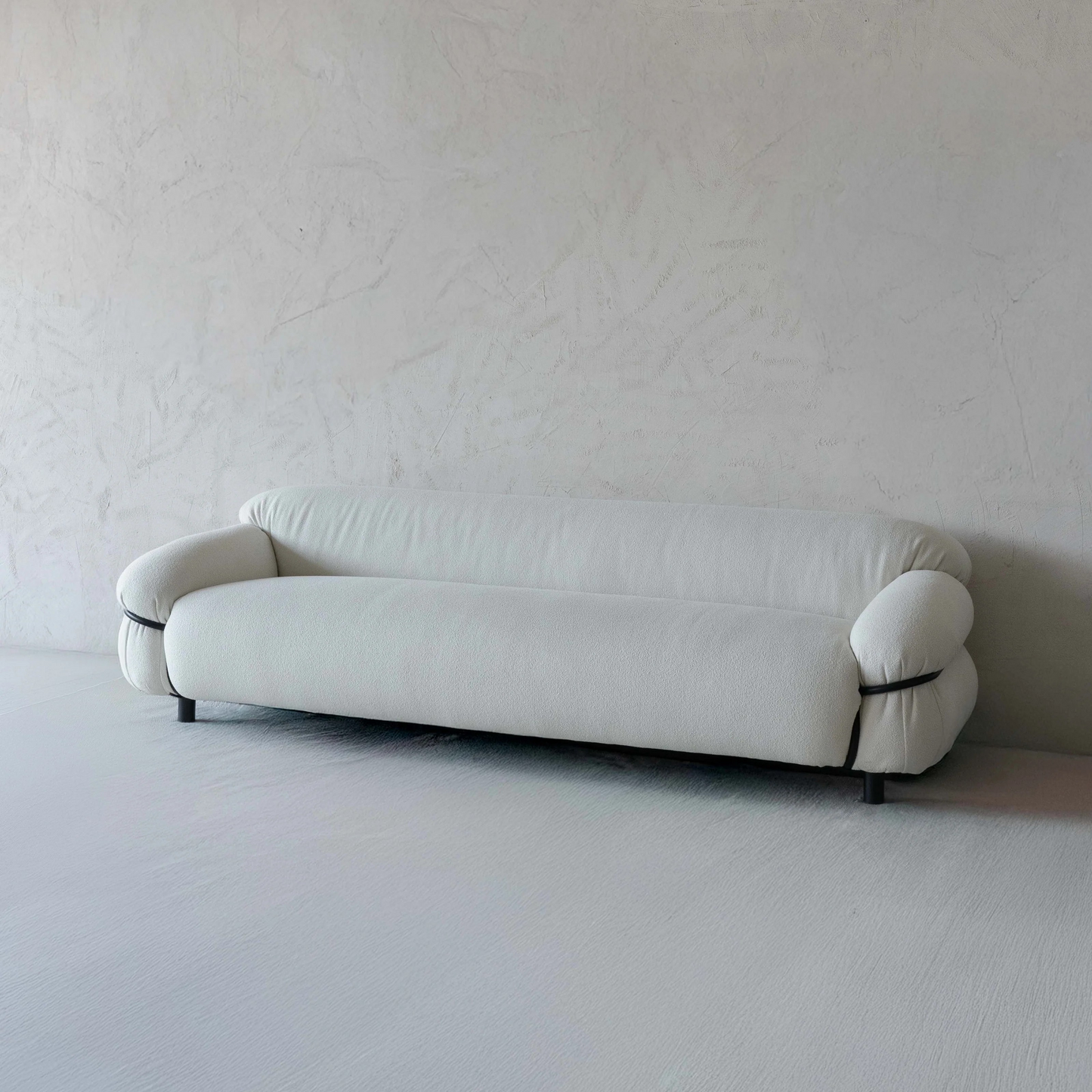 Modern Off White 3-Seater Sofa