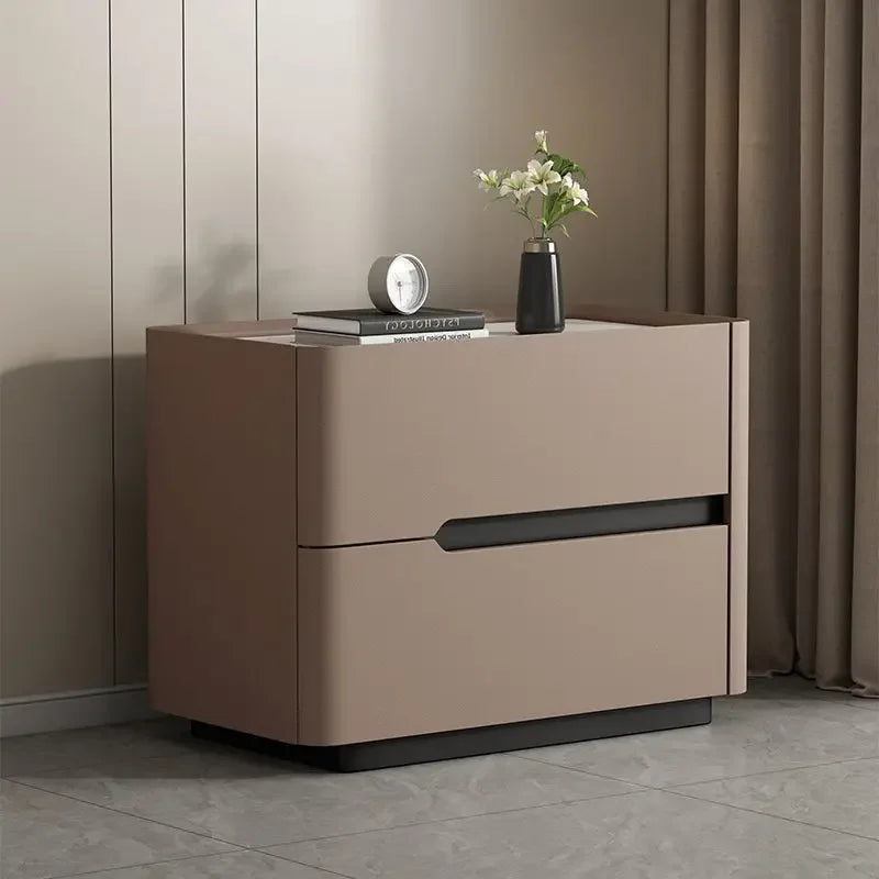 Aesthetic Modern Style  Bed Side Table With 2 Drawers