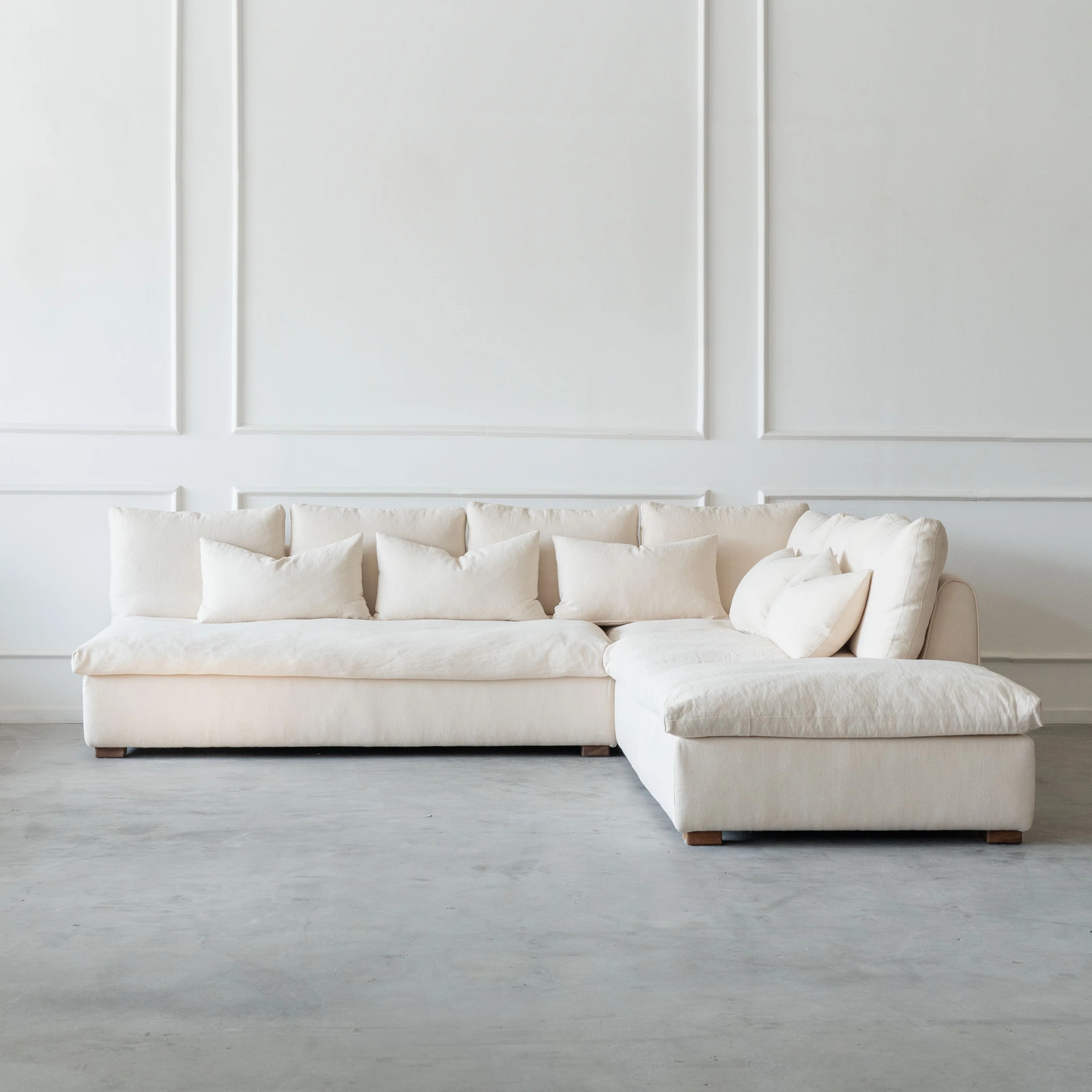 Sultan L Shape Premium Sofa-Beige