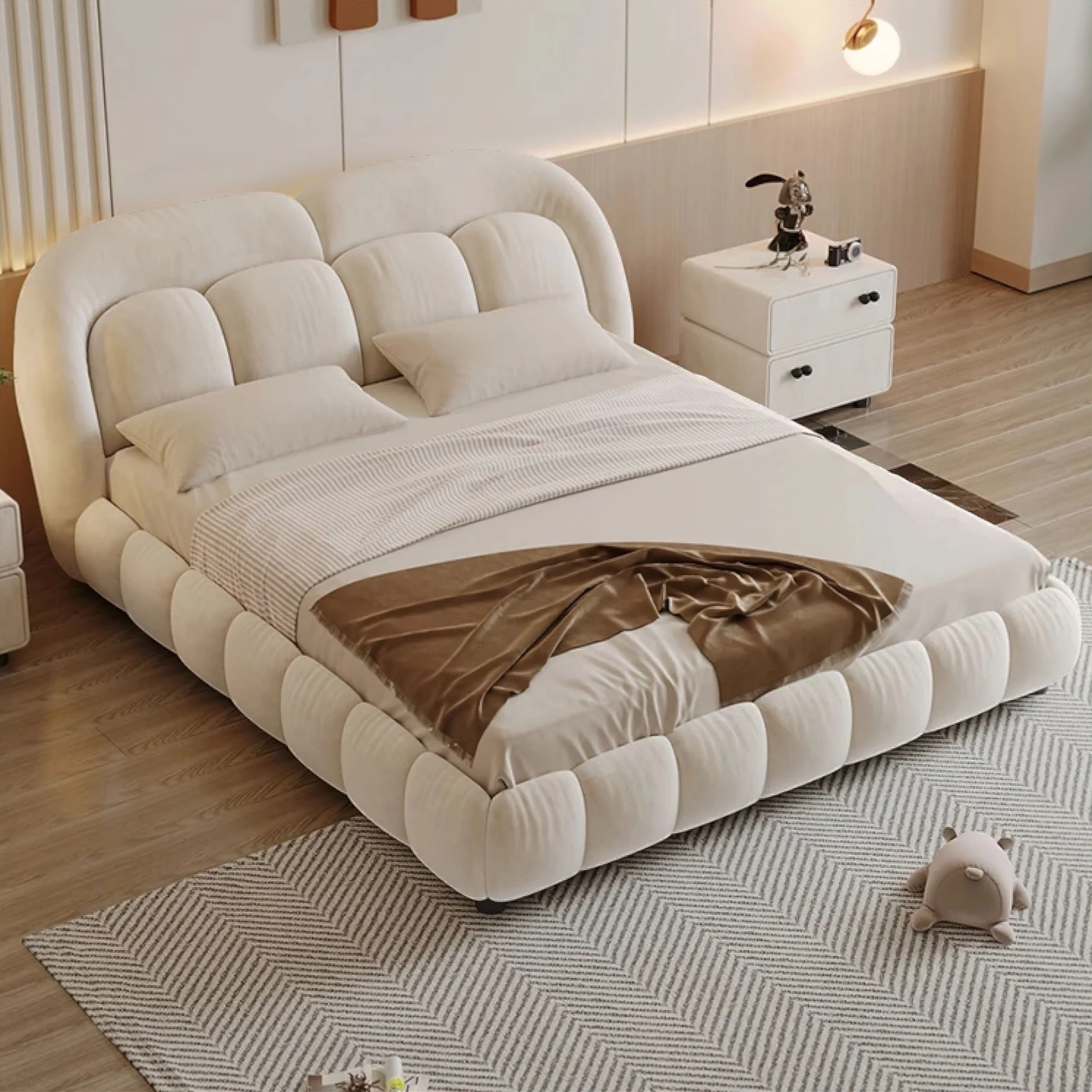 Cloud-Inspired Design Hydraulic Storage Bed.