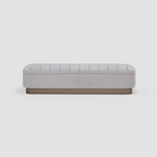 Bench, Fully Upholstered with Stainless Steel Legs
