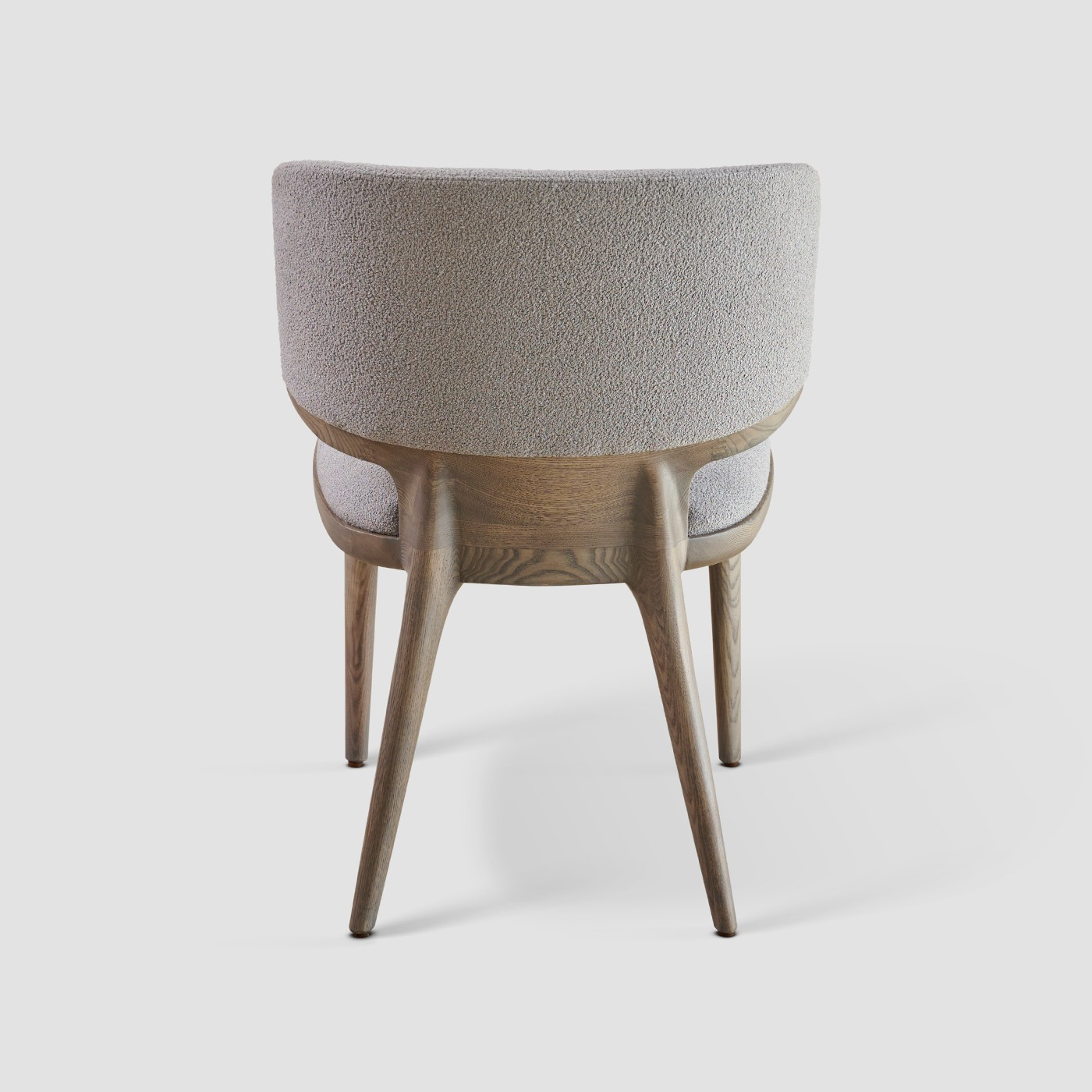 Modern Style Dining Chair Fully Upholstered Fabric Legs Made In American Ashwood