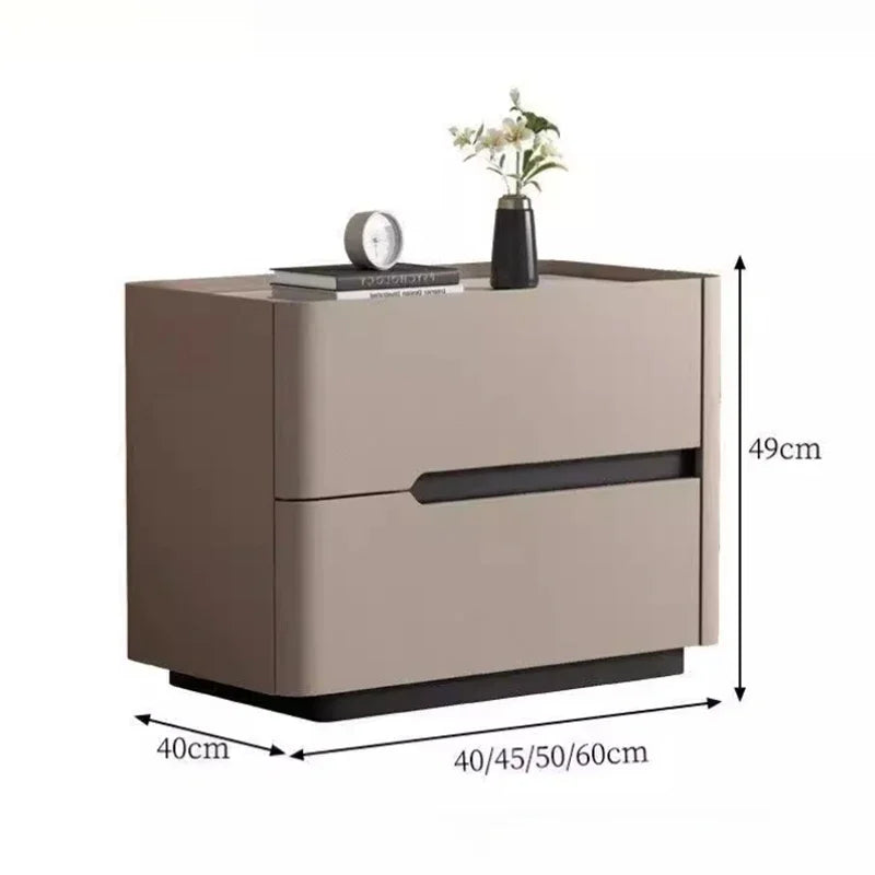 Aesthetic Modern Style  Bed Side Table With 2 Drawers