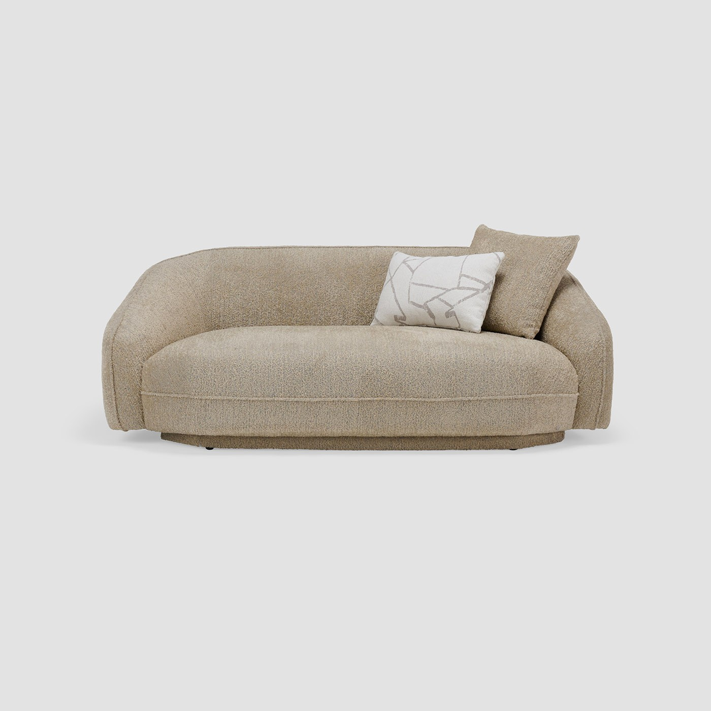 Fully Upholstered 2-Seater Sofa, With Stainless Steel Leg