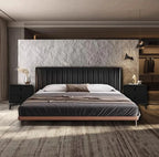 Nordic Style Upholstered Bed Frame with Headboard.