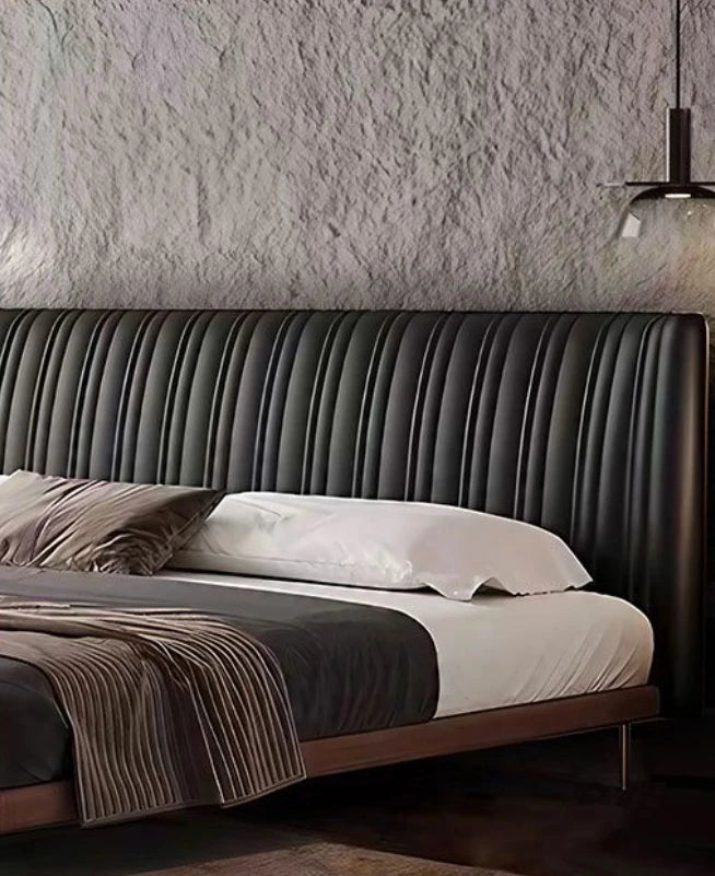 Nordic Style Upholstered Bed Frame with Headboard.
