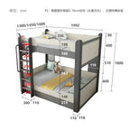 Wooden Double Bunk Bed For Twins, Teenage.
