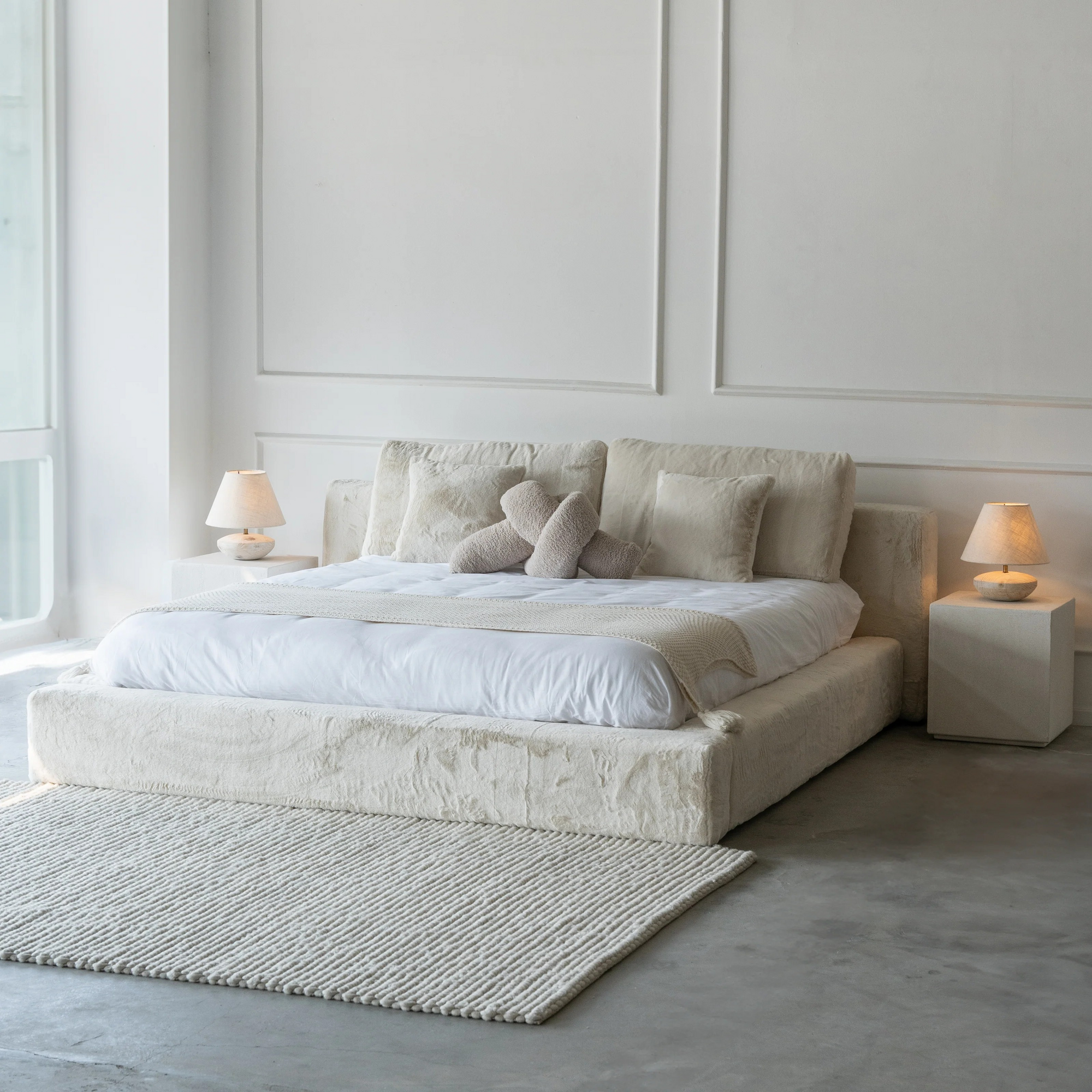 Chloe Premium Deluxe Fur Bed Frame