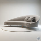 Philips Modern Luxury Style Sofa With Gold Metal Legs Made With Soft Velvet Material