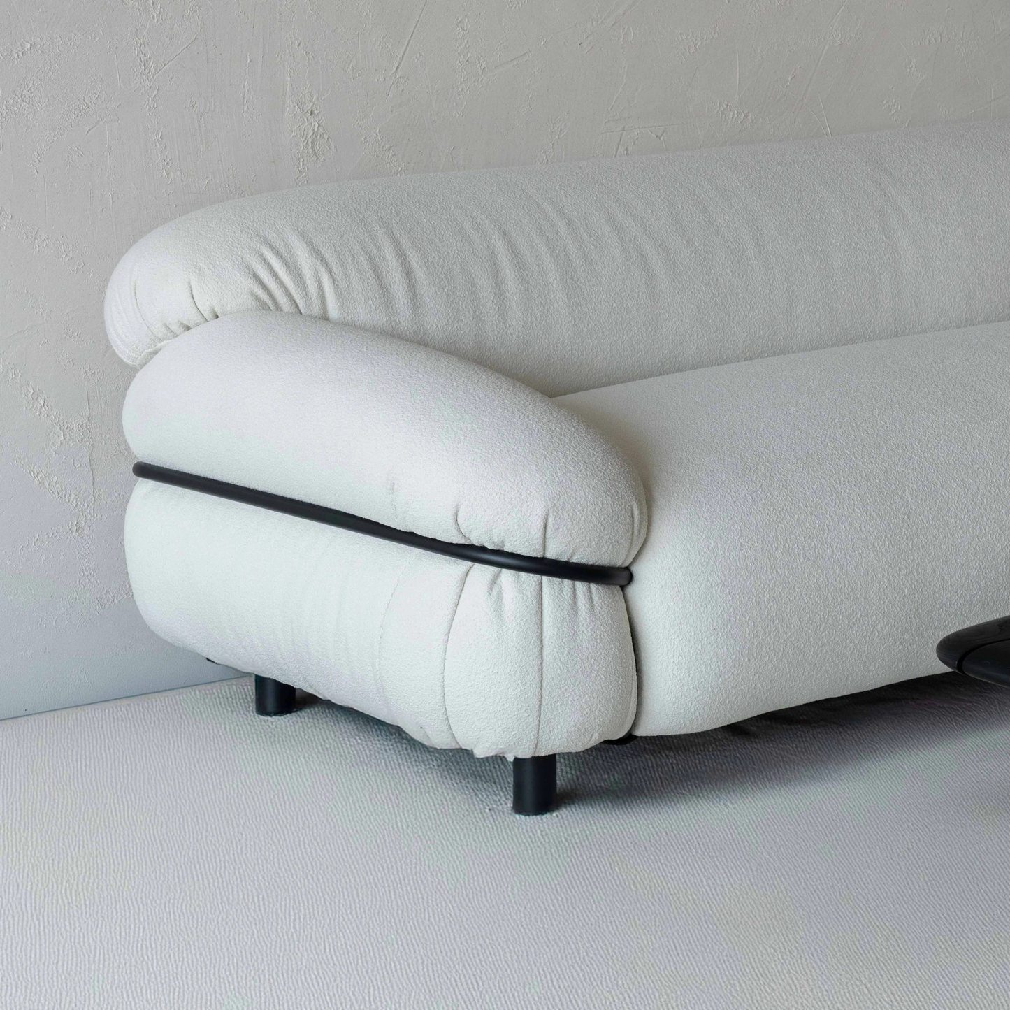 Modern Off White 3-Seater Sofa