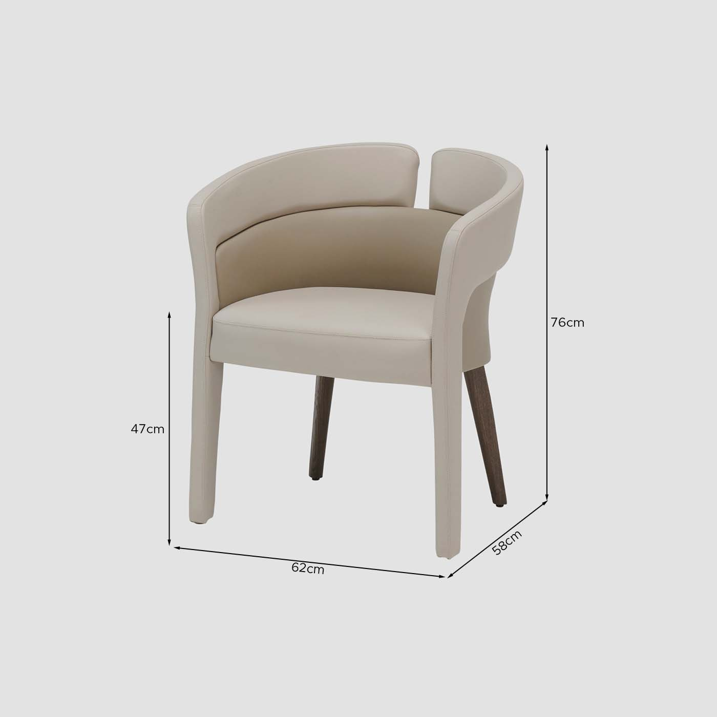 Fully Upholstered Dining Chair in Microfiber Material