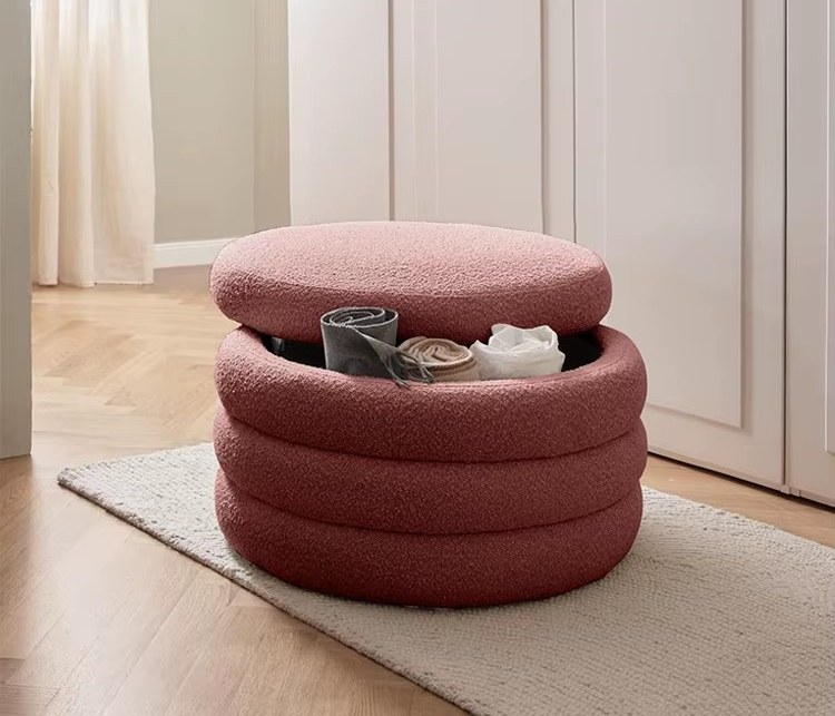 Italian Style Multifunctional Stools with Simple Storage