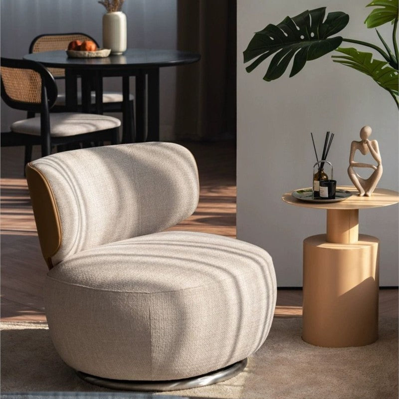 Advanced Single Swivel Chair Lazy Leisure Chair New Sofa Living Room Balcony Bedroom Single Seat Personality Fabric Chair