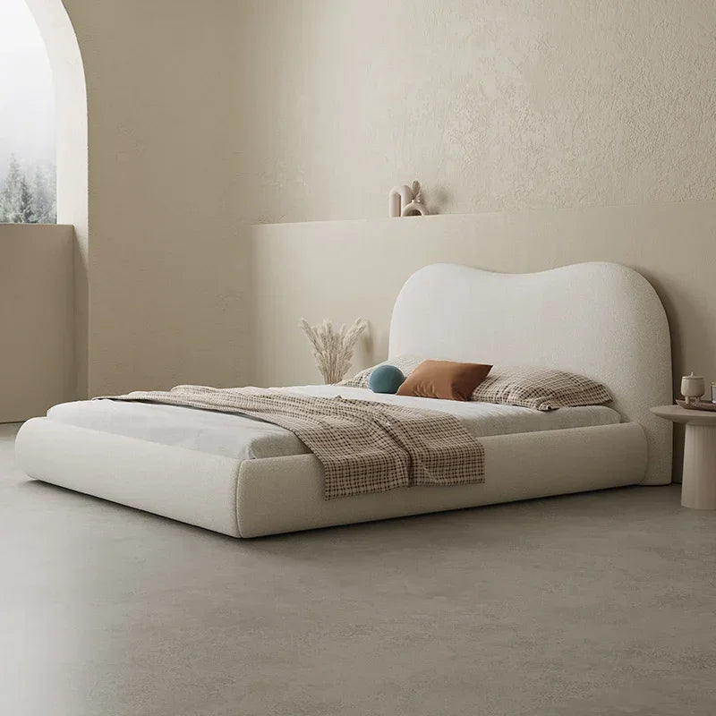 High End Nordic Double Bed Modern White