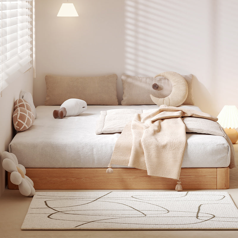 Minimalist Korean Style Wood Double Bed Frame