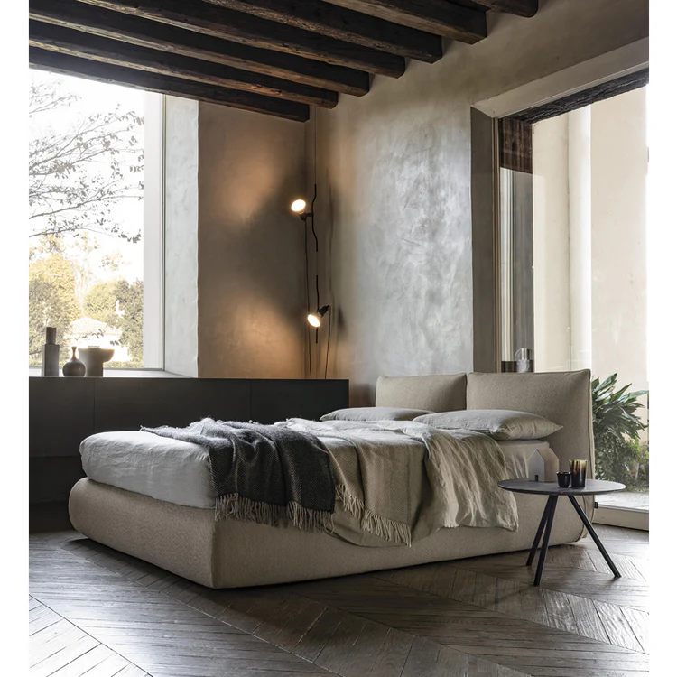 Modern Minimalist Upholstered Bed.