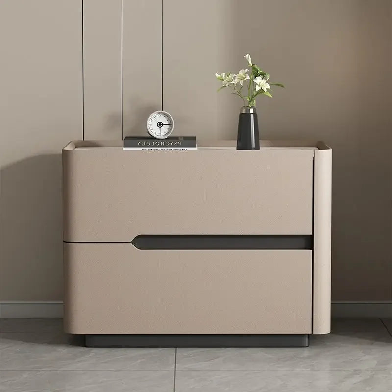 Aesthetic Modern Style  Bed Side Table With 2 Drawers