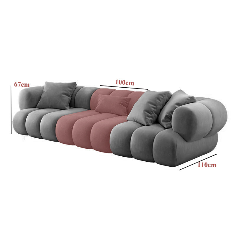 Italian velvet soft green sofa 3-seat apartment hotel living room modular combination sofa set