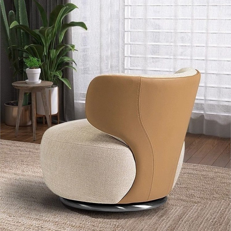 Advanced Single Swivel Chair Lazy Leisure Chair New Sofa Living Room Balcony Bedroom Single Seat Personality Fabric Chair