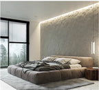 Astrid Velvet Fabric Low Headboard Bed.